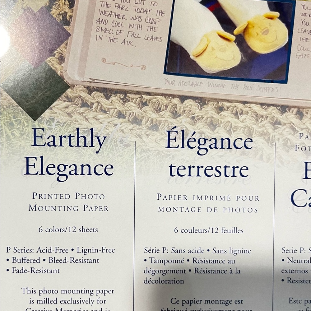 Creative Memories Earthly Elegance Printed Photo Mounting Paper